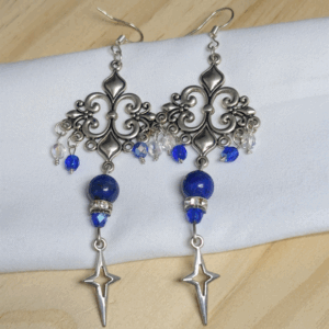 Boucle d'oreille lapis lazuli-lumineusesgemmes.com