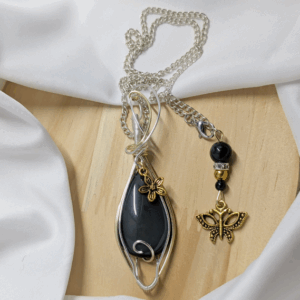 Pendentif Obsidienne œil céleste-lumineusesgemmes.com